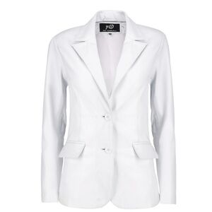 Women's Jild Classic Lambskin White Leather Blazer